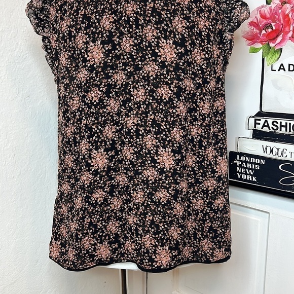 Generation Love Black Floral Print Blouse Size M - Picture 5 of 9